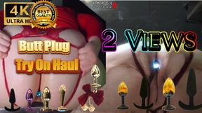 Butt Plug Try-On Haul COMPLETE COLLECTION: Including My Largest Ever + Striptease Cum Show (4K Landscape)