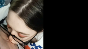 Office Slut goes down to suck me off