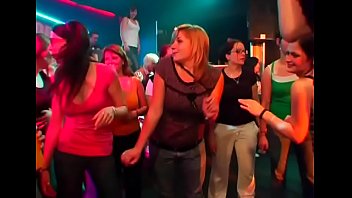 A lot of gangbang on dance floor blow jobs from blondes wild fuck