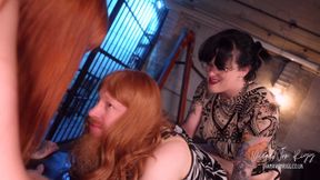 Filling Her Holes - Slutty Sissy Spitroast with Mistress Diana Von Rigg & Mistress Zara Fox