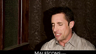 MaleIcons.com - Armond Rizzo's talented mouth deepthroating Nick Cross' thick cock with skill