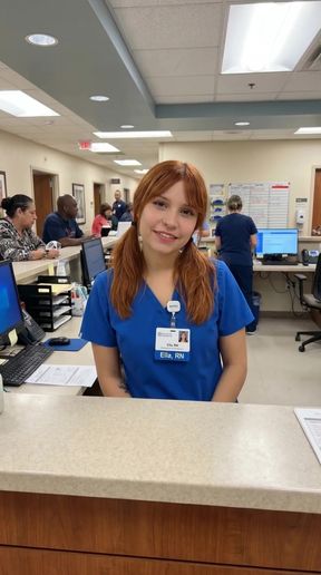 Nurse in office