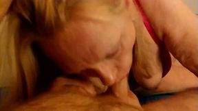 Wet shaved pussy of 60 yo mature lady is in need of proper drilling