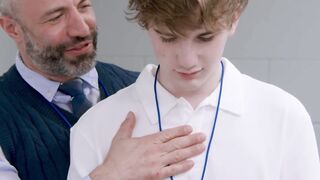 Silver Daddy" - Older Man Fucks barely legal Twink Nickolas Michaels Hardcore Fuck!