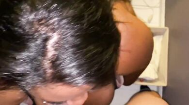 My Black girl Facial cumshot compilation! She deepthroats Daddy's BWC and loves the cum