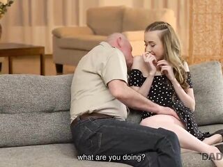 DADDY4K. Daddy talks a lot with Jessi then seduces her for hard sex