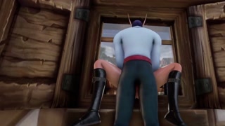 Elf Thieve Stuck on a Window  Warcraft Hentai Parody