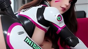D Va - Creampie Gangbang / Blowbang / Bukkake and More