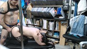 Anal Sex - Multi Orgasms - Fit Milf Takes it in the ass on workout bench in sexy lingerie ANAL ORGAS
