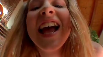 Lovely blonde girl, Sunny Lane got down on her knees to satisfy her step- brother