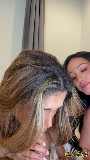 Kinky Threesome with Jennifer White and Ava Amira - Vertical