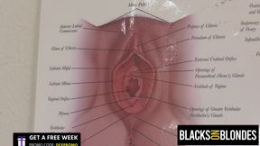BLACKS ON BLONDES - Petite KYLIE QUINN Gets Horny During Doctor Exam