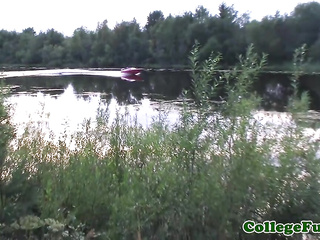 ”Teen Girls Get Their Tight Little Cunts Ripped In This Outdoor Groupsex”