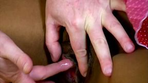 Stepbro Makes Brunette Cum Until She Quirts All Over Parents'_ Sofa
