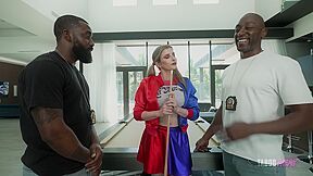 Two Bbc Cops Fill Harley Quinns Every Hole - Anal And Dp - Cory Chase