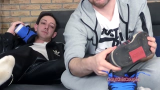 Sniffing Sneaker, Socks And Feet And Cum On Them