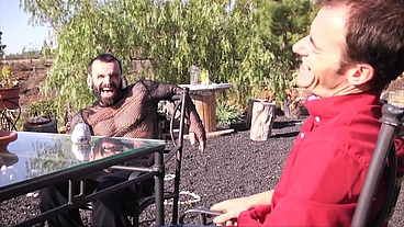 Threesome BDSM in full nature