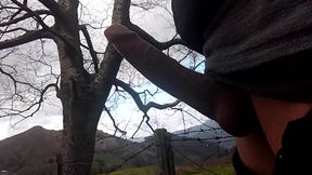 Man with a Cock Fat and Long Massages Her on the Mountain, a Goatherd Interrupted
