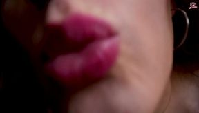 Trans girl in lace surprises photographer with her big cock stuffed in panties