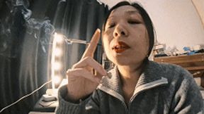4K Asian models like smoking