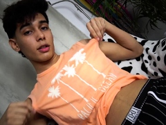 Hot Latino Boy with Big Cock gets Handjob By Stranger