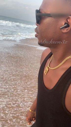 Having a good time on the beach alone in Cotonou