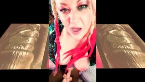 the cute shemale wants to watch you suck on your first bbc and gag on it