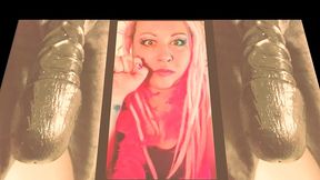 the cute shemale wants to watch you suck on your first bbc and gag on it