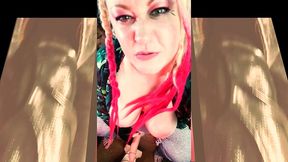 the cute shemale wants to watch you suck on your first bbc and gag on it