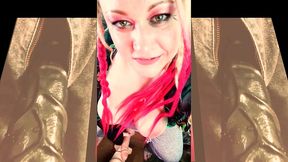 the cute shemale wants to watch you suck on your first bbc and gag on it