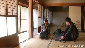 Sultry Mio Takes Big Cock On Patio Gets Cum On Hands
