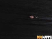 Sebastian Kane blows twink Max Brown through plastic wrap