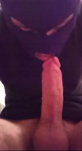 Self sucking guy take his own cock to his own throat and swallow cum in toilet