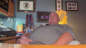 Jerking and Busting a load on desk