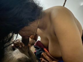 Big tits Sexy Anuty eats boyfriend penis while nobody at home husaban went for tamilnadu india