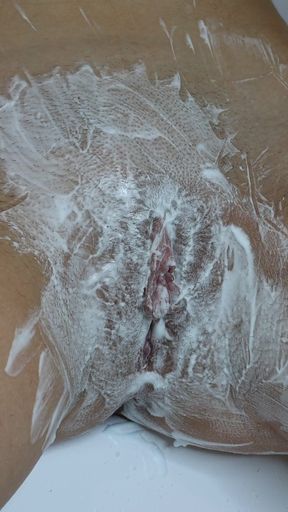 Shaving Hairy Pussies with a Close -up Shaving Foam!