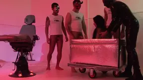 Slutty Lisa Rose gets her holes filled in gangbang