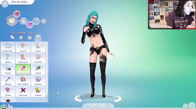 She fucks in The Sims 4 with a big boobs tattooed Italian girl
