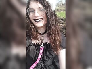 Nasty Pup Flashes Her Pants in the Park
