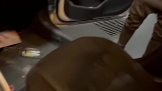 Huge squirt on the car seat