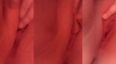 Playing with my pussy while stepdad is watching tv