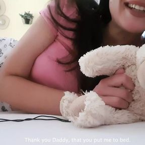 Look Daddy, how good I hump that teddybear! ASMR Roleplay