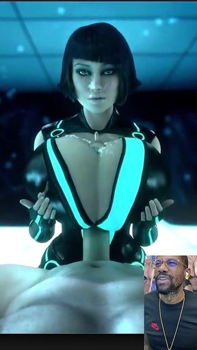 Futuristic Big Breast Slut Paizuri Fucking a Gooner Cock Until He Cums All Over Her Tits & Face