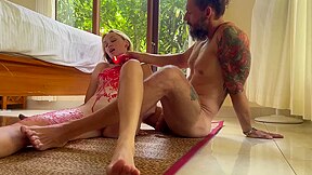 Couple Is Playing With Candles