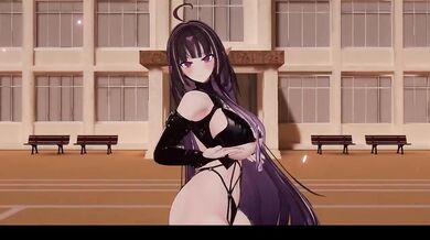 Thicc Elf Vtuber Cosplay Strip Dance To ABCD Hentai MMD