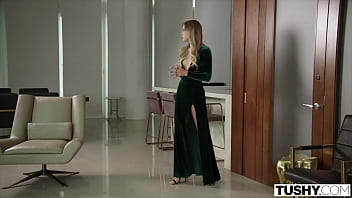 Tushy seductive blonde takes anal from coworker