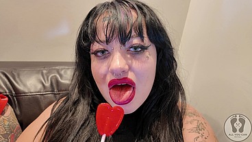 FOUR GIRLS LOLLIPOP CHEWING GUM FETISH KISSING LICKING 4K