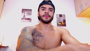 Naked and play with my big cock hard -- ohmibod is on ¡