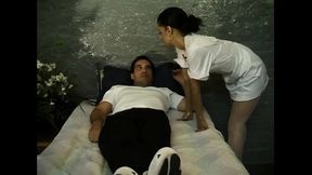 The Young Woman Eats All Her Banana