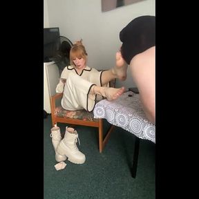 He Sniffs and Licks My Sweaty Feet While Massaging Them